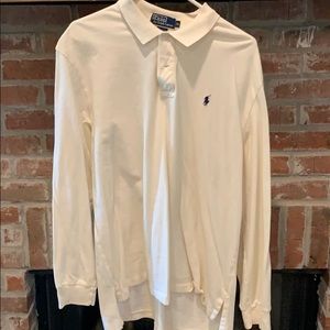Cream Polo Ralph Lauren XL long sleeve Polo